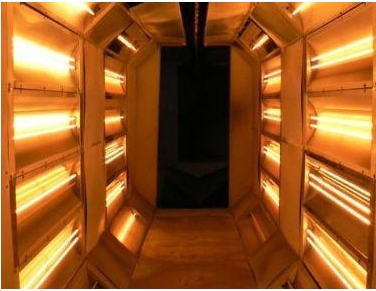 Brake lining curing oven lamp